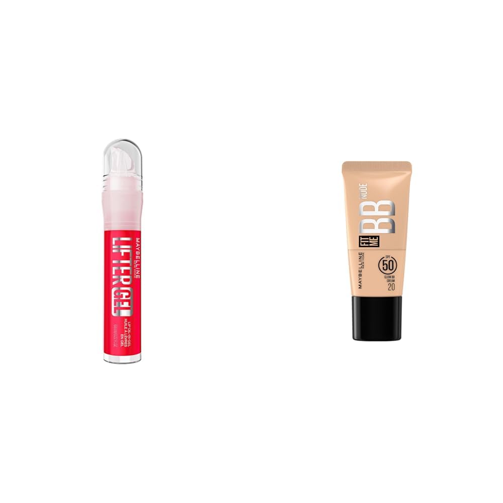 Maybelline New York Lifter Gel Lip Oil In Gel Maybelline New York Fit Me Glow BB Cream, SPF 50 24H Hydration With Niacinamide Hyaluronic Acid, Dewy Finish for Normal to Dry Skin- Shade 20 25ml-picture-47