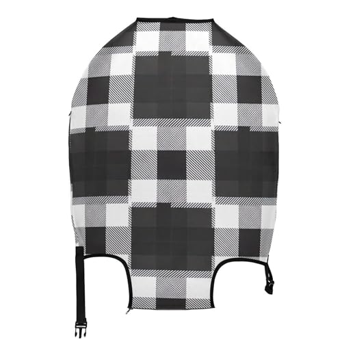 Joisal Black White Checkered Plaid Stripes Suitcase Cover Cute Luggage Protector Protection Special Travel Gifts Luggage Sleeve, S, Fits 18-20 Inch Case2