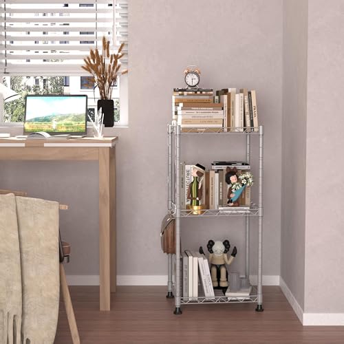 YOHKOH 3 Tier Storage Shelves Rack,16.6L x 11.5W x 32.5H Adjustab...