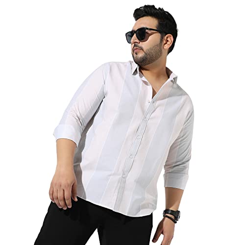 Image of Instafab Plus Men's Button Up Regular Fit Shirt for Casual Wear Modern Clothing Shirt Crafted with Regular Sleeve, Comfort Fit & High-Performance for Everyday Wear