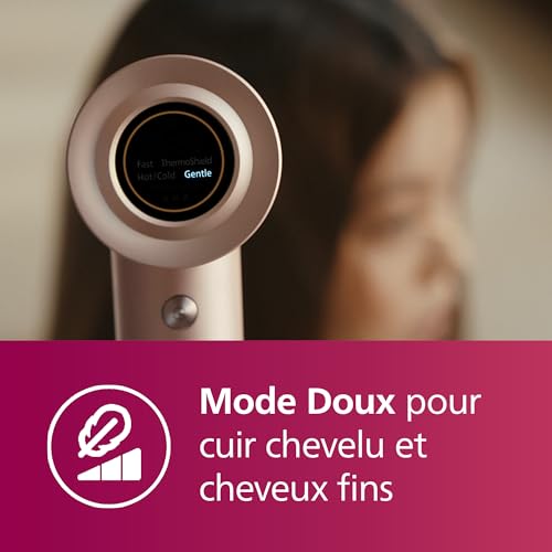 Sèche cheveux PHILIPS Série 8000 ThermoShield Advanced Champagne rosé - vue 5