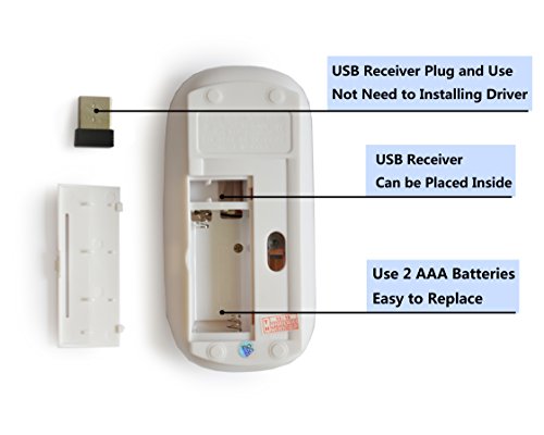 Mouse wireless, Yuki 2016 nuovo ultra sottile USB