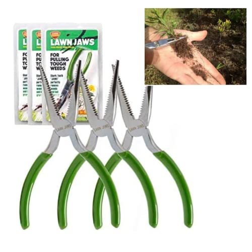 Lawn Jaws The Original Sharktooth Weed Puller Remover & Gardening Tool Weeder -Pull from The Root Easily! Ergonomic Hand - Detailed View