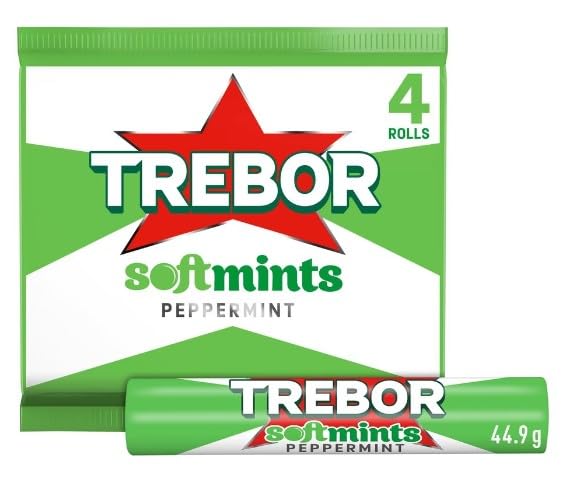 3 x Trebor Softmints Peppermint Mints Roll 4 pack Multipack 179g Delicious chewy peppermint flavoured sweet, covered in a crunchy outer shell Sold By Kidzbuzz