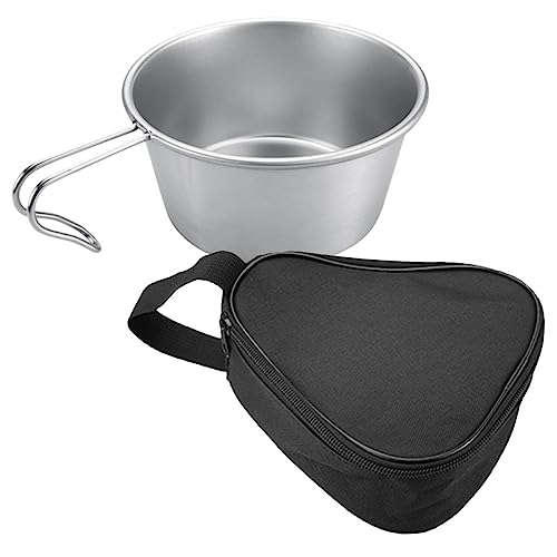 BESPORTBLE Stainless Steel Salad Bowl Camping Bowl Cup Handles Compact for Outdoor