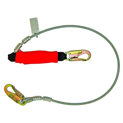 Image of Guardian Fall Protection 01245 6-Foot Coated Cable Lanyard with Removable Flame Resistant Cover