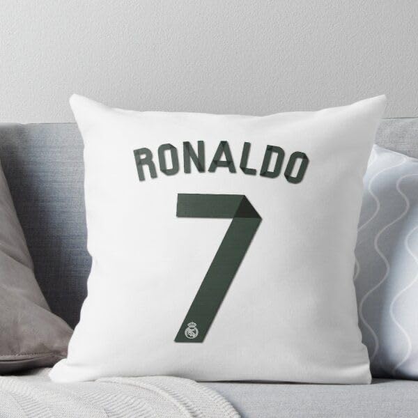 CRAFT MANIACS Cristiano Ronaldo World Best Number 7 16 * 16 Pillow with Cover | UBER Cool Merch for Football Lovers-image-35