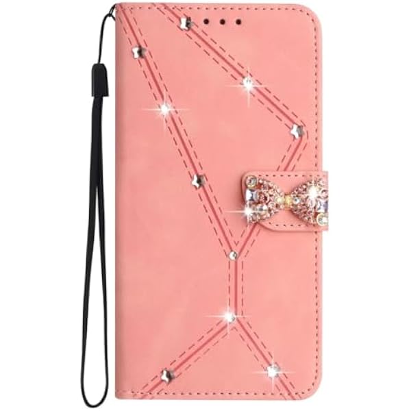 Etui do Honor 600 Lite, błyszczące brokatowe kamienie 3D, skóra motyla, odporne na wstrząsy, magnetyczne zamknięcie, książka, portfel, etui na telefon, podpórka, z przegródkami na karty, pokrowiec