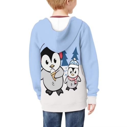 Pinupub Kids Loose Fit Fall Winter Long Sleeve Zip Up Hoodies For Boys Girls Hoodie Coat With Pocket4