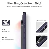 Supdeal Liquid Silicone Case for iPhone 15 Pro - [Camera All-Round Protection] [Soft Microfiber Lining Anti-Scratch] 4 Layer Full Covered Shockproof Gel Rubber Phone Case Cover, 6.1", Dark Purple - Image 4