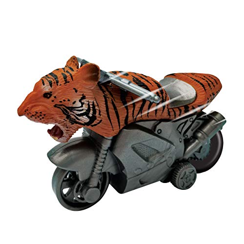 Deluxebase Wilde Reiter - Tiger Reibung trieb Spielzeugmotorräder mit kühlen Tierreitern, große Tigerspielwaren für Jungen und Mädchen an.