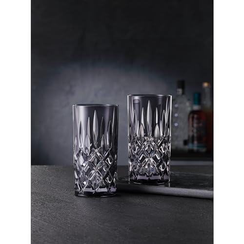 Nachtmann Longdrinkgläser Set 395 ml, 2 Stück, Grau, Noblesse, 105443, Cocktailgläser aus Kristallglas… – Ansicht 2