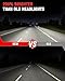 ADCARLIGHTS 2013 2014 2015 Nissan Altima Headlight Assembly Only fit 4Door Clear Lens Chrome Housing with Amber Reflector Headlamp Replacement Left and Right Pair(Does Not Fit Xenon/HID)