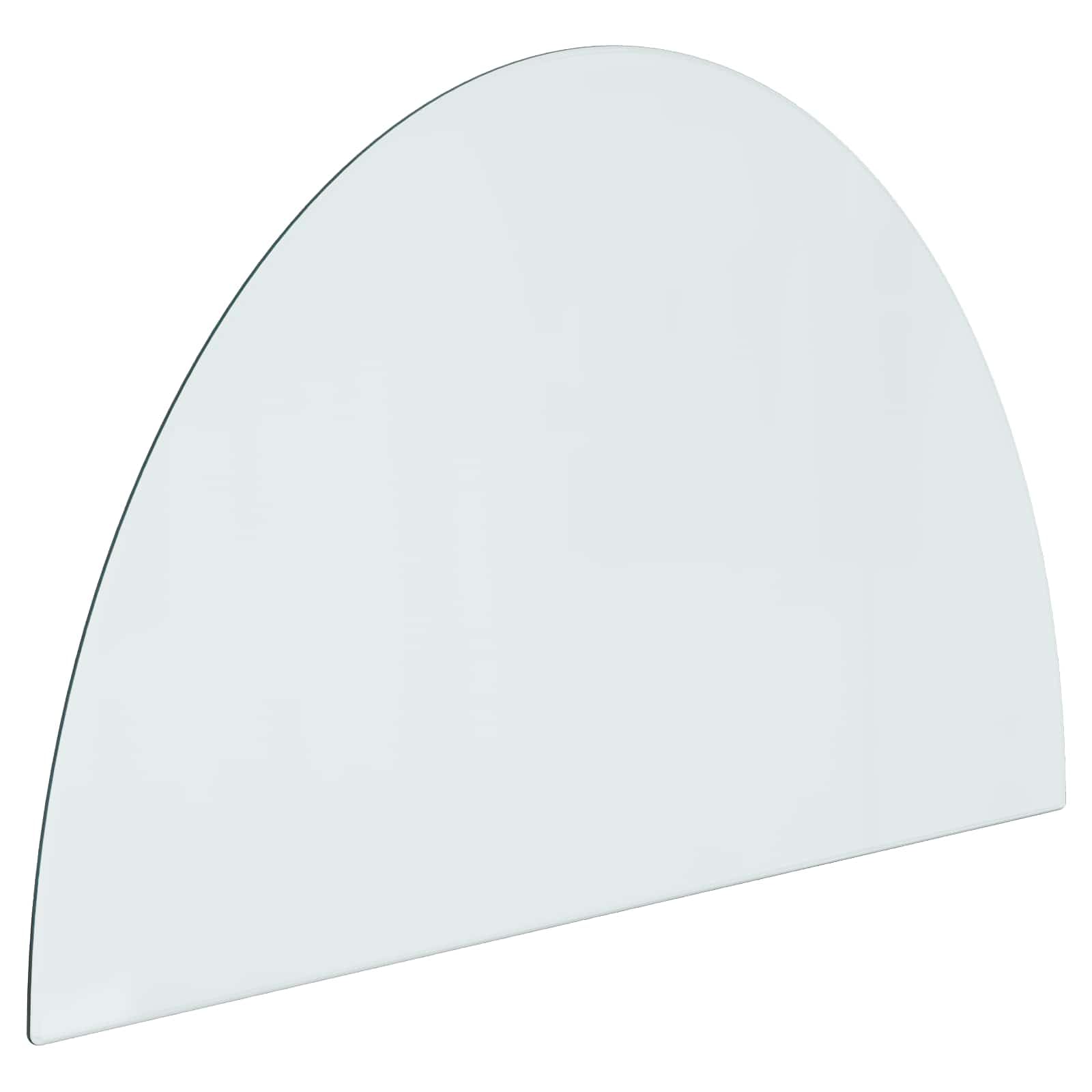vidaXL Feuerstelle Glasplatte Transparent 800 x 500 mm Glas, Elegante Kaminzubehör, Sicherheitsglas-Panel, Heimdeko, Hitzeschutz, Boden Schutz für drinnen