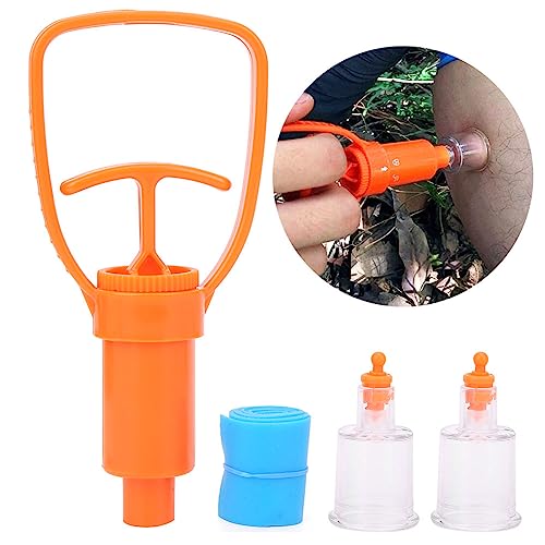 EIMSOAH Snake Bite Relief Tool Emergency Outdoor First Aid for Camping Hiking ABS Material Orange 12.5 x 6 x 3 cm
