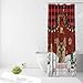 GABSHAIM Merry Christmas Shower Curtain Cute Bernese Mountain Dog with Bone Paws Decor Bath Curtains Red and Black Buffalo Plaid Curtain Home Holiday Bathroom Decor 72x80 Inch Style 2