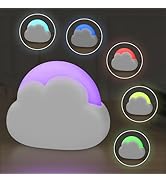 Nachtlicht Kinder mit Farblicht Wolke Stillicht Baby mit 45-Minuten-Timer Nachttischlampe Aufladb...