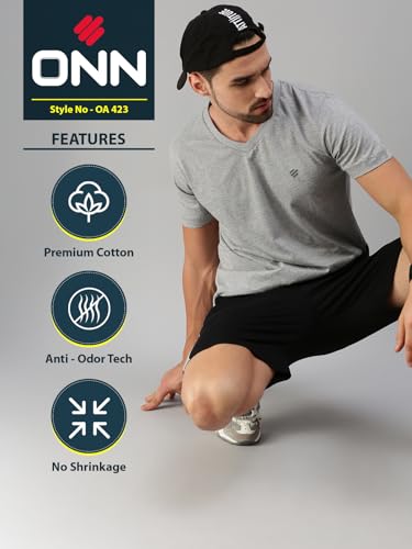 Image of ONN Men's Regular Fit Half Sleeve V Neck T-Shirt