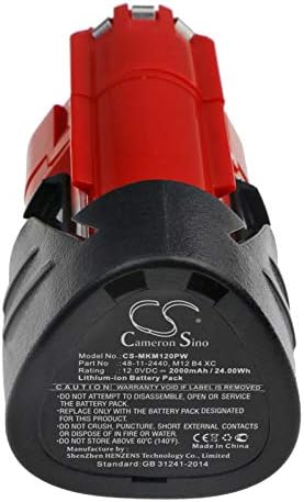 RayVotlバッテリー互換Milwau kee C12 LTGE、C12 MT、C12 MT-0、C12 MT-202B、C12