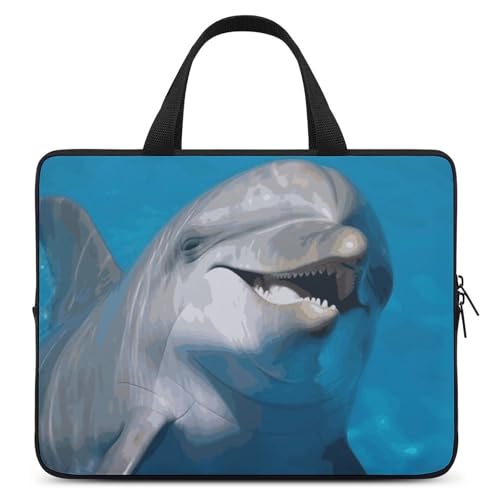 Housse pc 13 pouces dauphin étui ordinateur portable pour le bureau et les cours