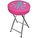 laroom 13268 – Tabouret de Bain Pliable, Couleur Rose