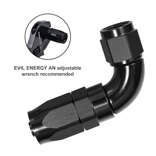 EVIL ENERGY 10AN 90 Degree One Piece Full Flow Hose End Fitting Swivel for CPE Braided Hose by EVIL ENERGY - Used condition - Image 4