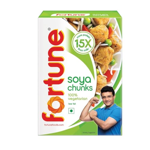 Image of Fortune Soya Chunks, 15x more protein than milk, 200 grams / 200g+25g