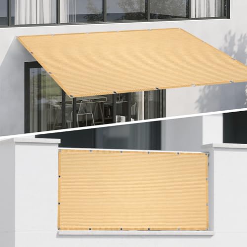 Filet d'ombrage 2x2.7m crème perméable pour serre et jardin - 3