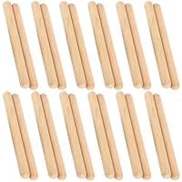 HEIYUET 24 Stück Holz Klanghölzer 20cm Lang, Klangholz Instrument, Klangstäbe Holz Rhythmusstöcke, Rhythmus Sticks, Klanghölzer Set für Anfängers, Bands, Profis