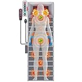 G-FLOOR-MAT Tapis De Massage Chauffant avec Chaleur 9 Types De Modes De Massage 20 Têtes De Massage Shiatsu De Cou, Masseur De Dos, Coussin De Chaise De Massage, Bureau À Domicile,Leather Models