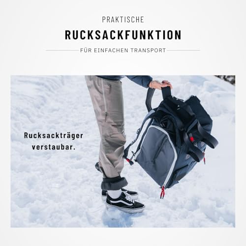 NORDKAMM Skischuhtasche mit Helmfach und Rucksackfunktion, Damen, Herren, blau