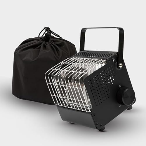 Calentador de gas portátil para camping y emergencias, diseño compacto con bolsa de almacenamiento, tasa de consumo de combustible de 79 g/h, ideal para pesca, senderismo y uso en el jardín