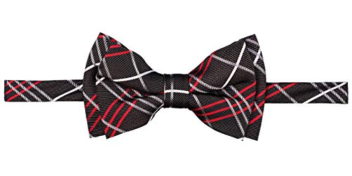 Retreez Tartan Plaid Styles Woven Microfiber Pre-tied Boy's Bow Tie