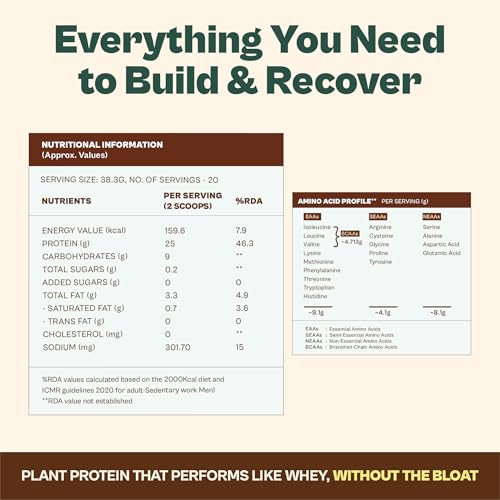 Image of Origin Nutrition Plant Based Protein Powder | 100% Vegan Dairy Free Supplement | Kulfi Flavour with 25g Protein Per Serving | Muscle Recovery & High Protein Fitness Nutrition Drink (20 Servings)