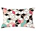 Beydodo Cojines Decorativos para Cama,Patrón de Mármol con Cubo,Funda Cojines de 30x50 Cojines y Fundas Decoracion Multicolor