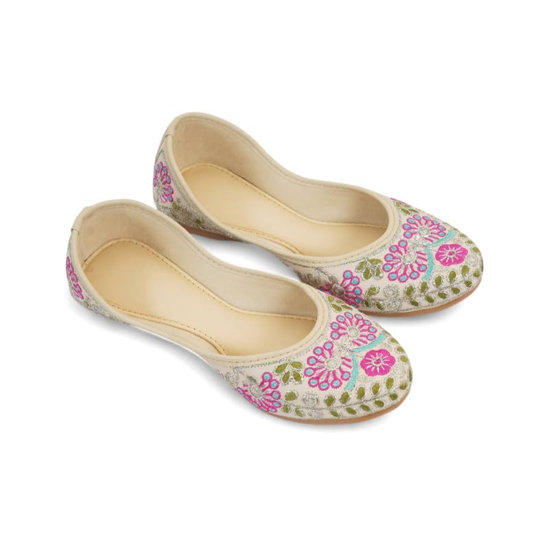 dfr Womens Rajasthani Embroidered Mojari Juti Girls Shoe-picture-10