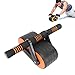 Leapiture Automatic Springback Abdominal Wheel Core Ab Trainer Wheel Double Wheel Core Roller Suitable for Autumn Fitness Exercise Abdominal Muscle (Orange)