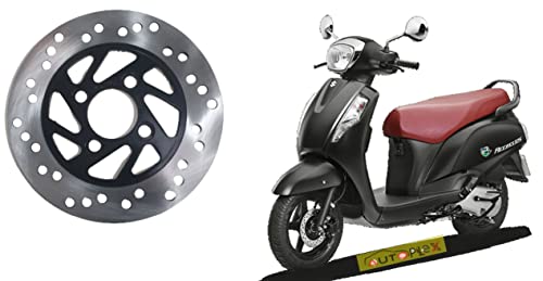 Image of AUTOPLEX Front Brake Disc Plate Compatible For Suzuki Access 125 / Burgman Street 125 /Avenis 125 All Model (Front) Silver (1)