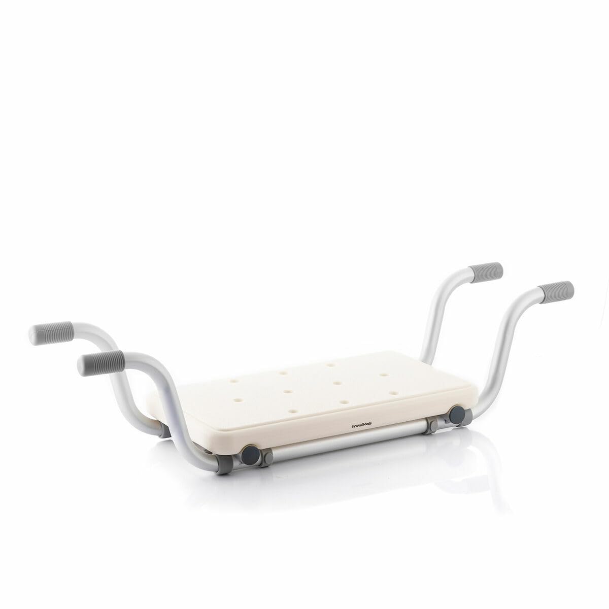 InnovaGoods® 2-in-1 Duschhocker, Rutschfester Duschhocker, ausziehbarer Duschhocker mit 2 Positionen, Duschstuhl für ältere Menschen, Fester Griff, Duschhocker Inklusive Befestigungsmaterial.