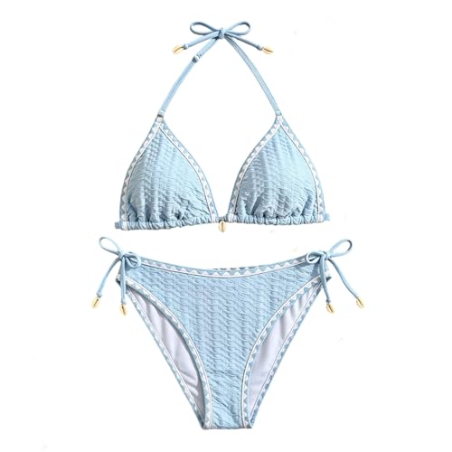 Bañador niña con bonito cuello lazo ajustable para adolescente