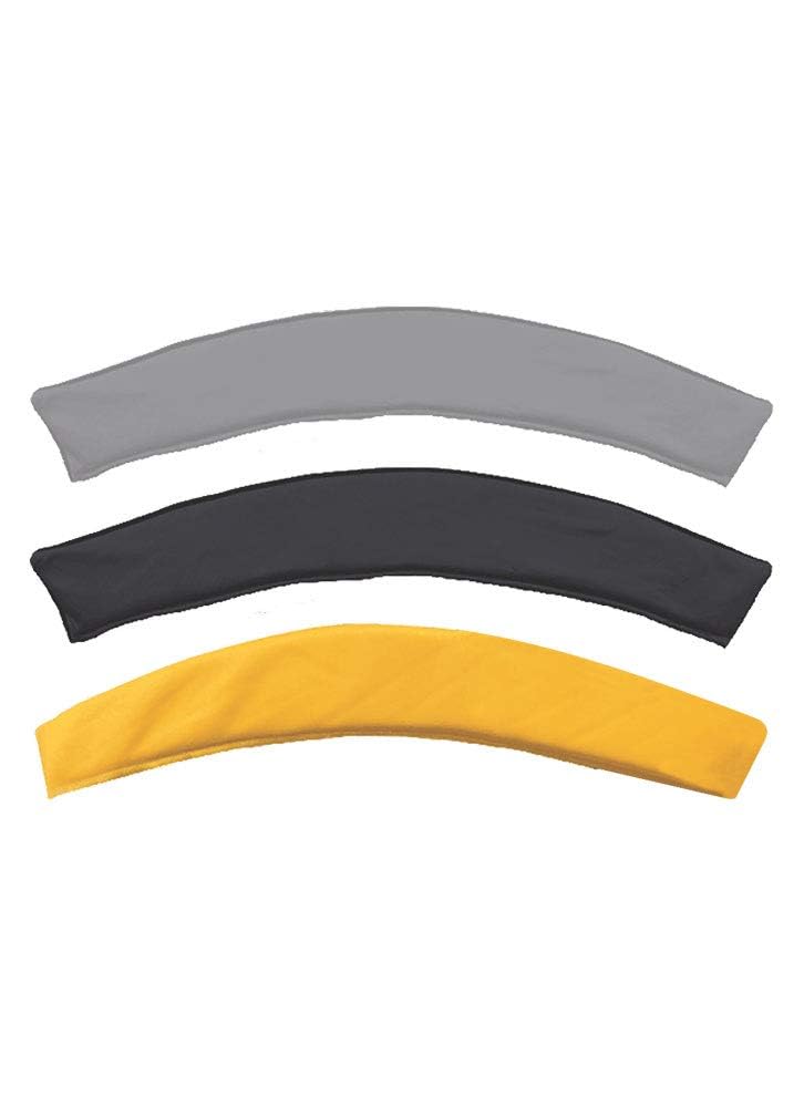 SHREY Swoppa Band 8mm Cricket Helmet Accessories Protective Gear | Pack of 3 Black, Grey, Yellow