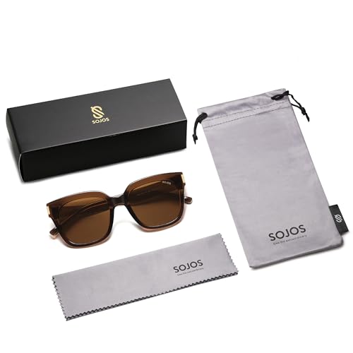 Image of SOJOS Polarized Sunglasses for Women Men Trendy Square Large Sun Glasses SJ2149