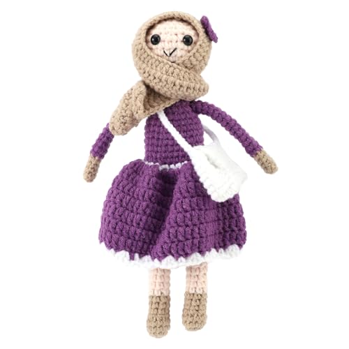Muñeca Crochet con Hijab, Diseño Kawaii, 19 cm miniatura 1