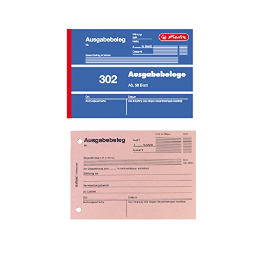 Herlitz ausgabebeleg A6, 50 Blatt, 1 Stück, X-20