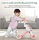 HOMCENT Lauflernhilfe für Mädchen, Laufhilfe Baby, Verstellbarer Baby Speed Walker Schiebe Walker, Früherziehungs Aktivitätszentrum im Sitzen und Stehen, Rosa