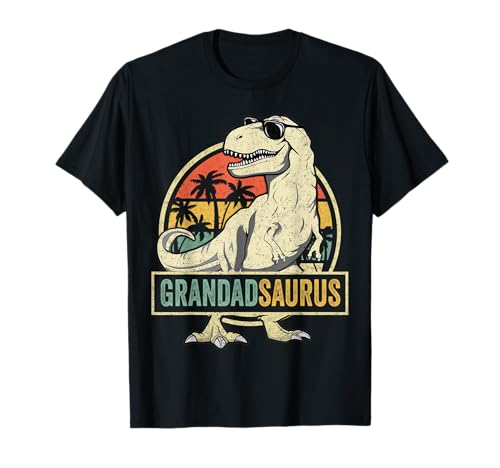 Dinosaur Family Matching T-Shirts Grandad Gift from Grandchildren T Rex T-Shirt