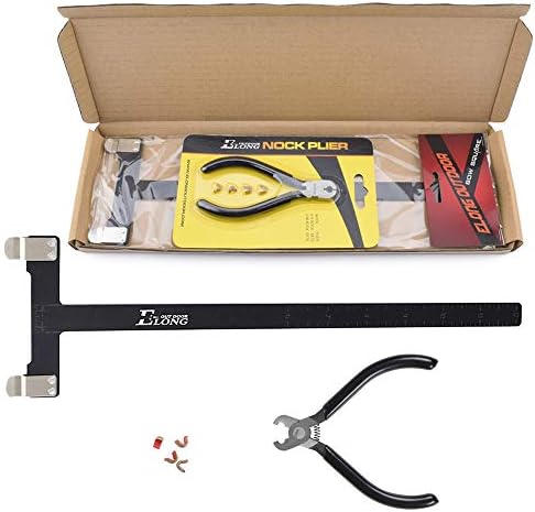 String Nocking Points Pliers Strings Knock Set T Shape Bow Square Ruler Nocking Buckle Pliers Recurve Bow Turning Kit Archery (Pack of 1 Set)