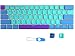 Taide Shine-Through Keycaps,61 Key ANSI Layout OEM Profile PBT Thick Keycaps for 60% Mechanical Keyboard (Color 54)