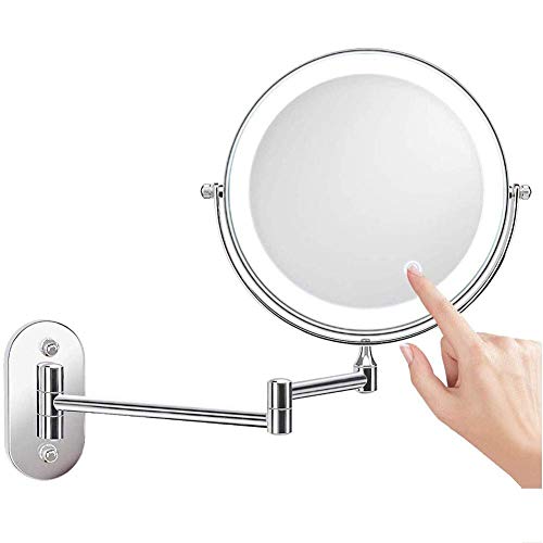 Miroir de vanité de maquillage mural Double Face Chromé Haute Clarté - 2