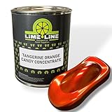 LiME LiNE Tangerine Orange Candy Concentrate, Automotive Solvent Based Transparent Paint Over Pearls, Metal Flake and Metallics (1 Pint)